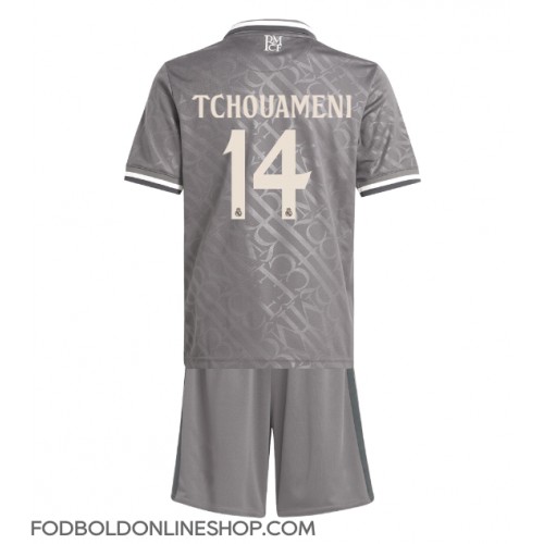 Real Madrid Aurelien Tchouameni #14 Tredje trøje Børn 2024-25 Kortærmet (+ Korte bukser)